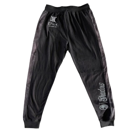 Ethik x Shadow Snowbird Joggers Men’s Black Reflective Multiple Logos Large $82 - Picture 2 of 12